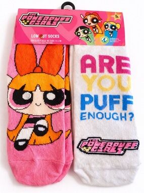 Powerpuff Girls 10 Pair Low Cut Socks Cartoon Network Blossom Bubbles Buttercup